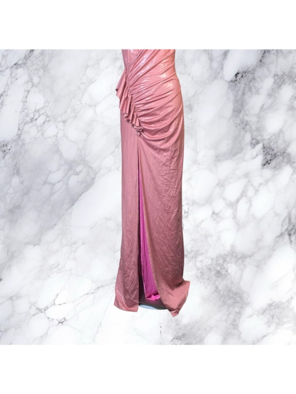 NBD Anjel Ruffle Maxi Dress in Blush Pink - Picture 8 of 12